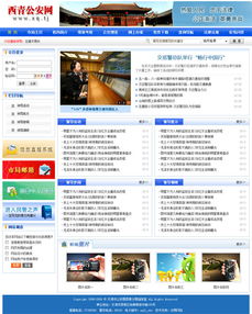 天津市公安局西青分局网站模板设计 动易模板中心